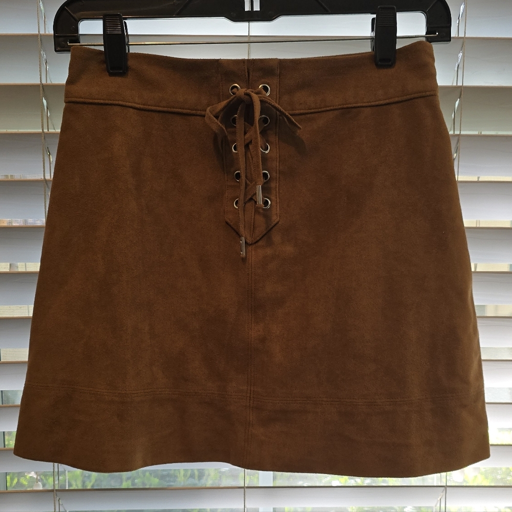 Abercrombie & Fitch Faux Suede Skirt A-line, Bohemian, 70, Festival, Cottagecore